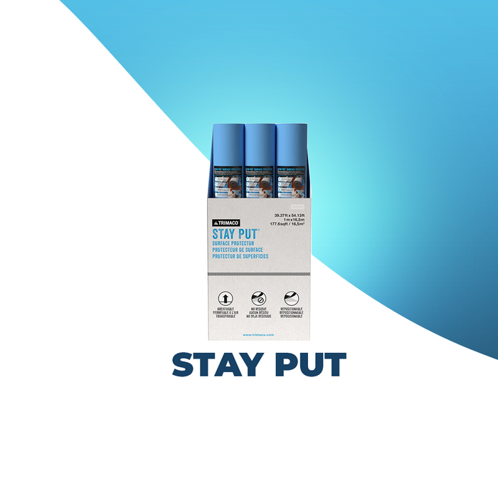 Protect floors, vinyl, tile, marble and stairs with STAY PUT!