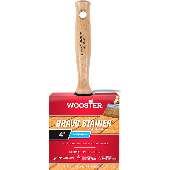 Wooster F5119 Bravo Stainer Bristle Polyester Stain Brush