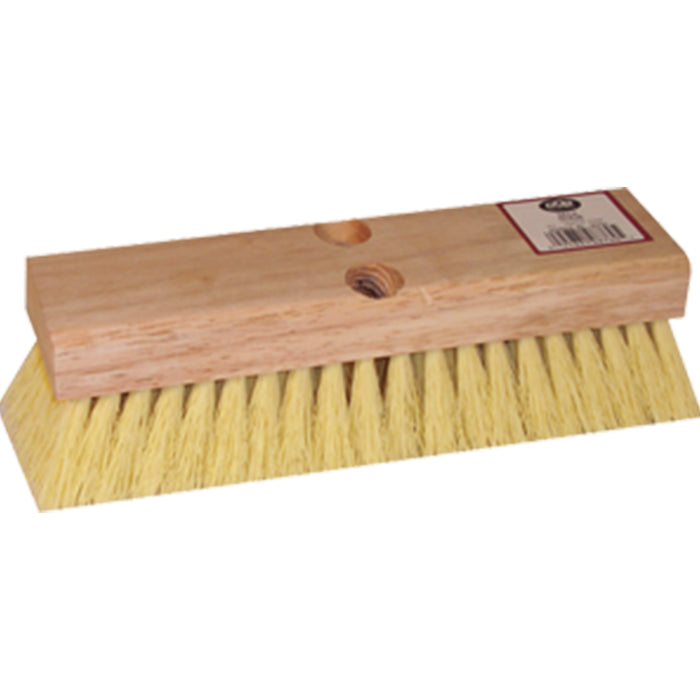 DQB 08755 10" White Tampico Deck Scrub Brush
