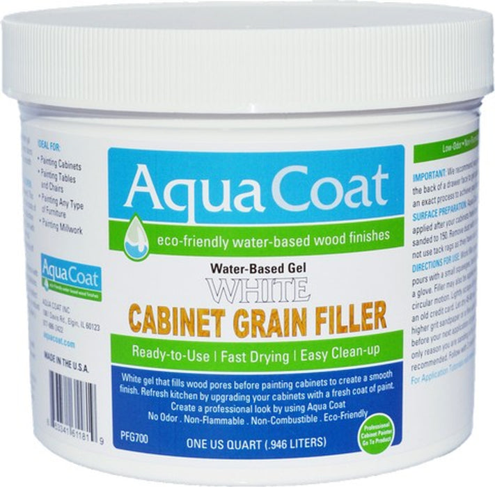 Aqua Coat 300-700-02 Qt White Cabinet Grain Filler