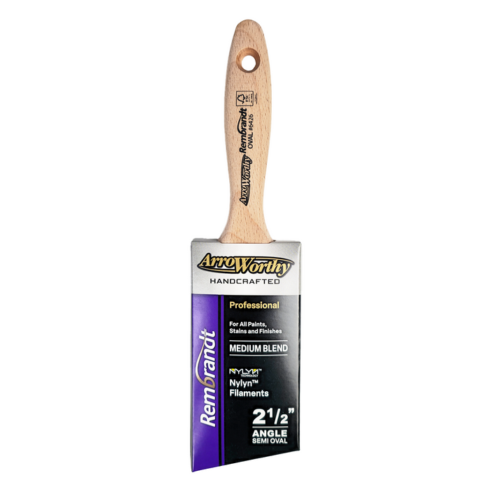 Arroworthy 6426 2-1/2" Rembrandt Polyester Blend Semi-Oval Angle Sash Brush