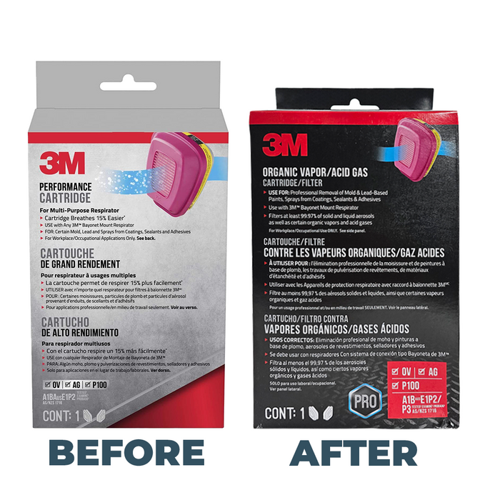 3M Organic Vapor/Acid Gas Replacement Cartridge/Filter 60923H1, P100