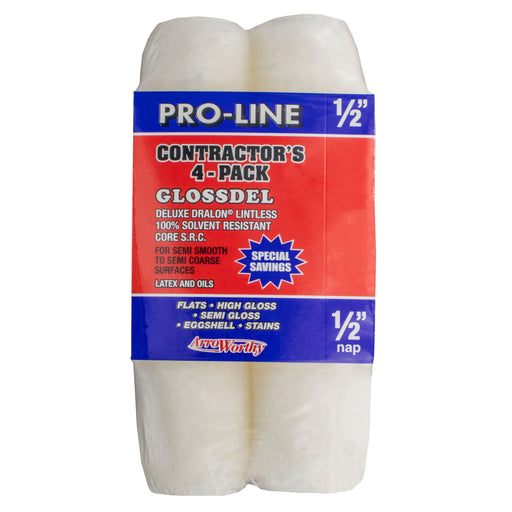 Arroworthy Glossdel 9FGL4-4PK 9" X 1/2" DRALON® Lintless Roller - 4 pack