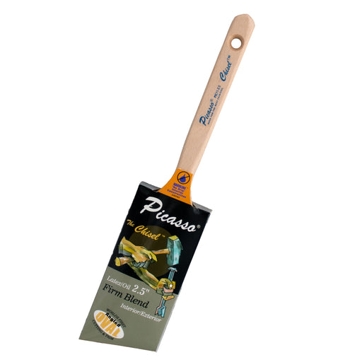 Proform PIC11 Picasso Angled Oval Stiff Chisel Brush w/ Standard Handle