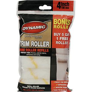 Dynamic HM005350 4" x 3/8" Mini Trim Acrylic Roller Refill (Bonus pack)