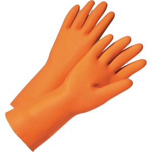 Safety Works C5430L Orange Flock Stripping Gloves 28 Mil Large
