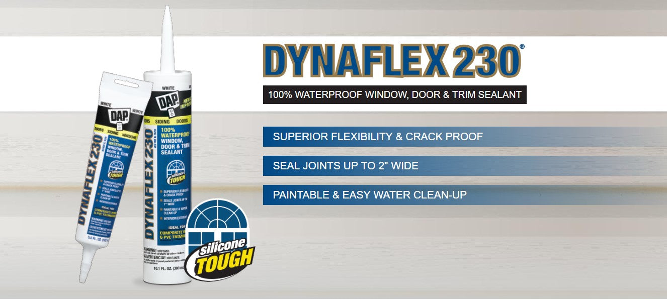 Dap 18275 10.3oz White 230 Dynaflex Elastomeric Latex Sealant (12 PACK)