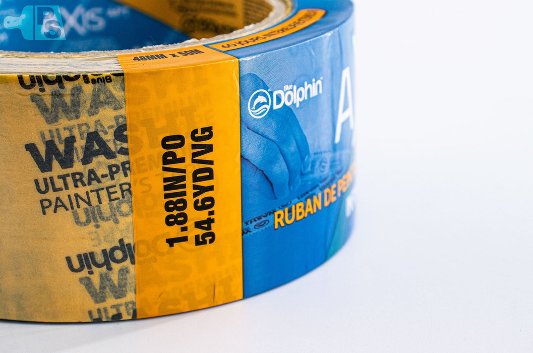 Blue Dolphin AXIS ADVANCED WASHI SP2 Painter's Tape 1.88"x 54.6yd - close up 1