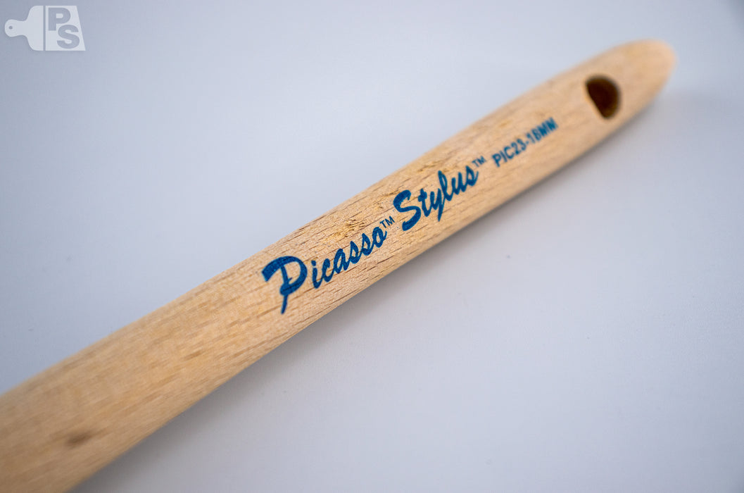 Proform Picasso Stylus Round Handle Chisel Tip Paint Brush Set (4 PACK) - close up 2