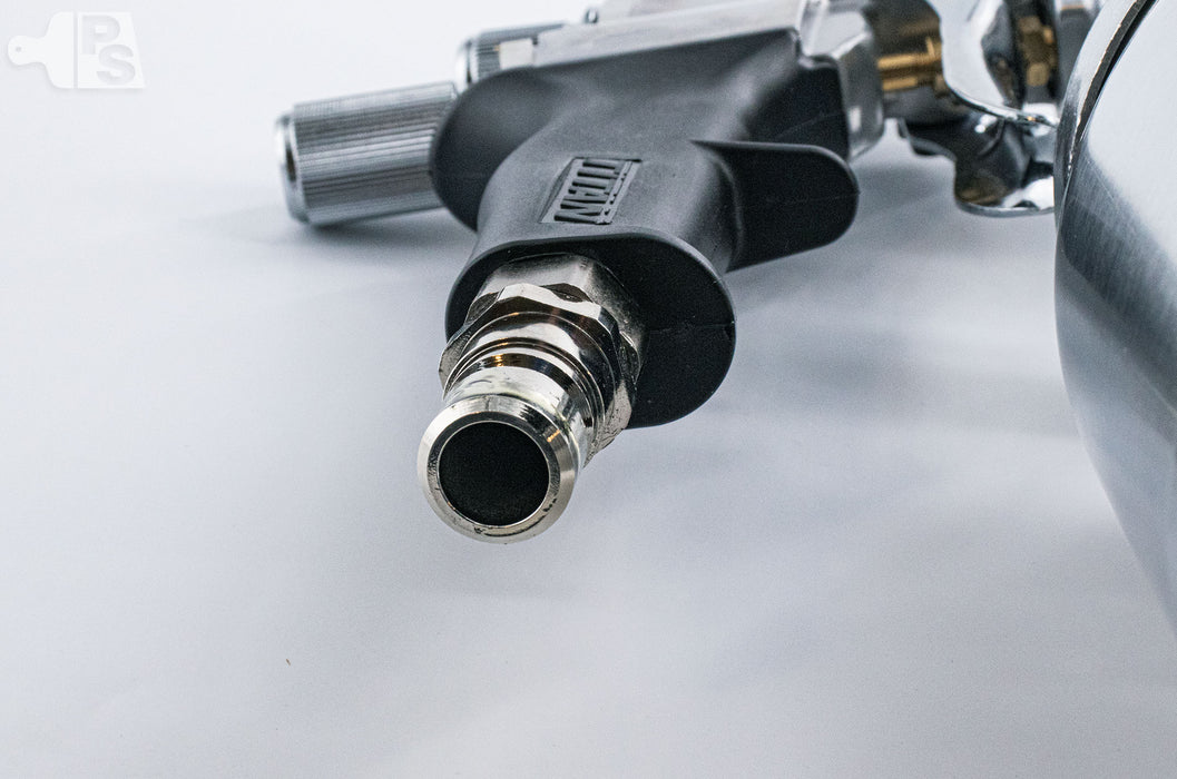 Titan 0524027 Maxum Elite HVLP Pressure Fed 1-qt Cup Gun w/#3 Pro Set Needle Set - close up 2