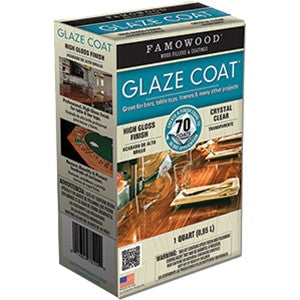 Famowood 5050080 Qt Clear Glaze Coat High Build Epoxy Coating Two Part Kit