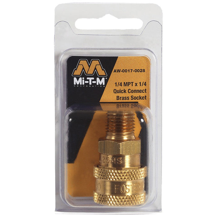 Mi-T-M AW-0017-0028 1/4 QD Socket (M) Packaged