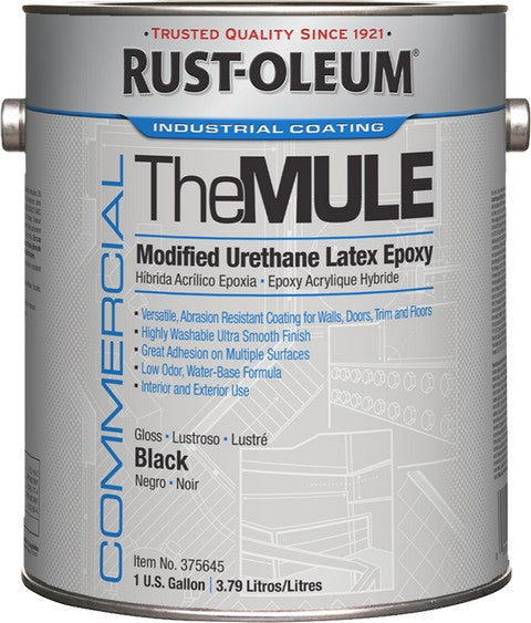 Rust-Oleum 375645 1gal Gloss Black The MULE (Modified Urethane Latex Epoxy) Coating