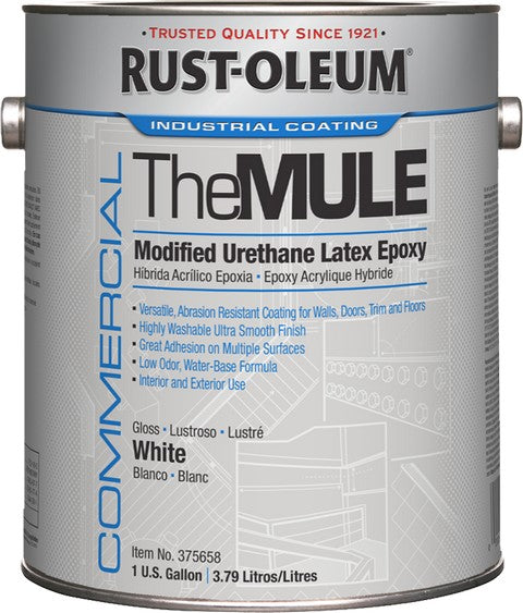 Rust-Oleum 375658 1gal Gloss White The MULE (Modified Urethane Latex Epoxy) Coating