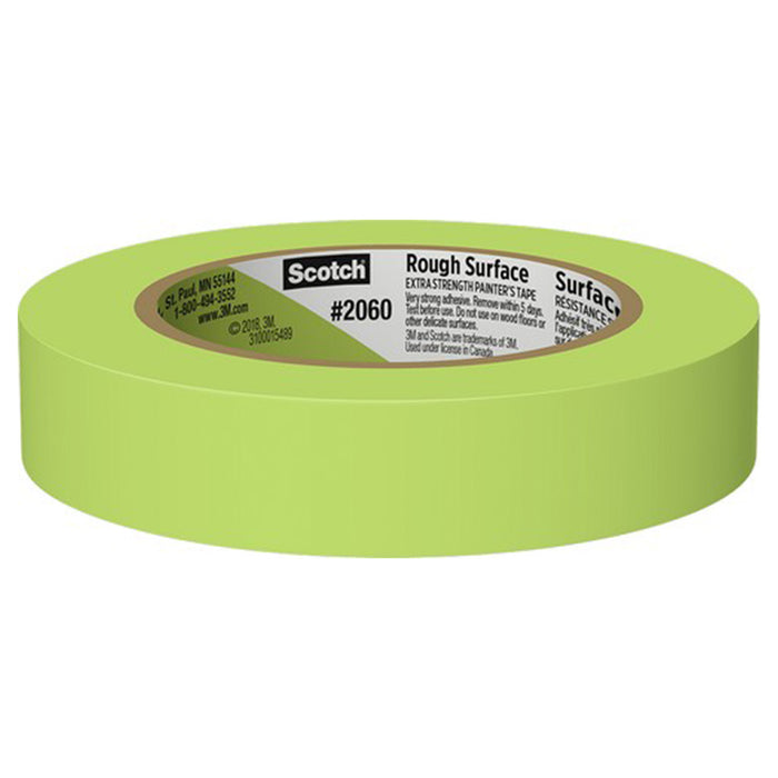 3M 2060-24A-BK 24mm Green Scotch Masking Tape for Hard-to-Stick Surfaces (BULK-36 Pack)