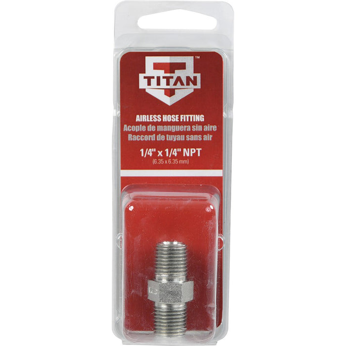 Titan 0550063 1/4" Male NPT to 1/4" Male NPT Airless Hose Coupling