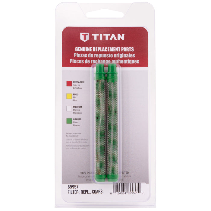 Titan 0089957 Coarse 30 Mesh Green Airless Spray Gun Filter (2pk)