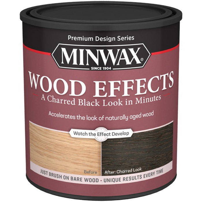 Minwax 40414 Qt Charred Black Wood Effects