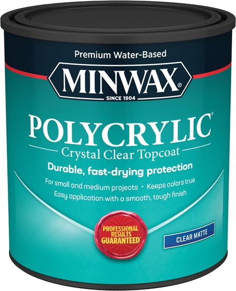 Minwax 62222 qt Clear Matte Polycrylic Protective Finish