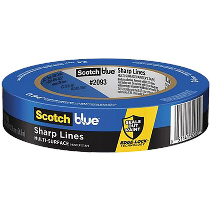 3M 2093-24EC .94" x 60yd (24mm) ScotchBlue Sharp Lines Painters Tape