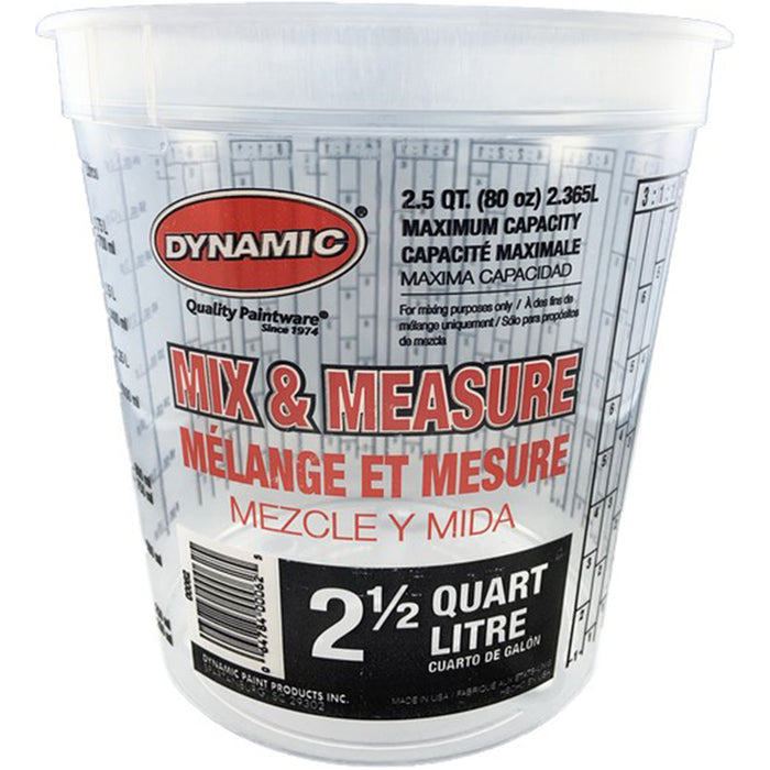 Dynamic 00062 2.5 Quart Disposable Mix and Measure Cup Plus Ratios