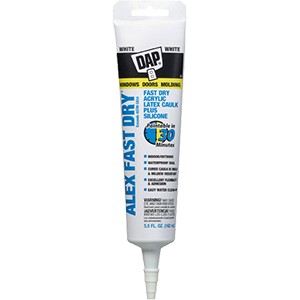 DAP 18408 5.5oz White Alex Fast Dry Acrylic Latex Caulk Plus Silicone ( 6PACK)