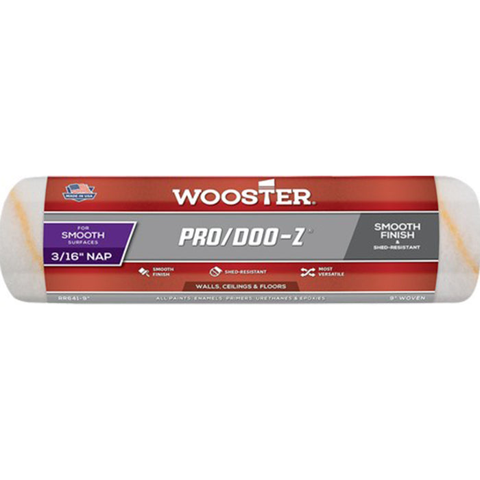 Wooster RR641 9" Pro/Doo-Z 3/16" Nap Roller Cover