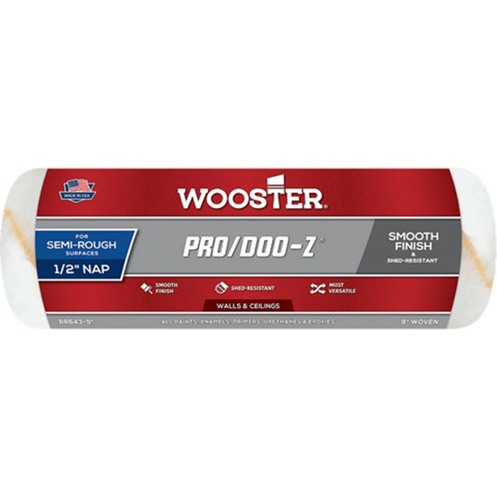 Wooster RR643 9" Pro/Doo-Z 1/2" Nap Roller Cover