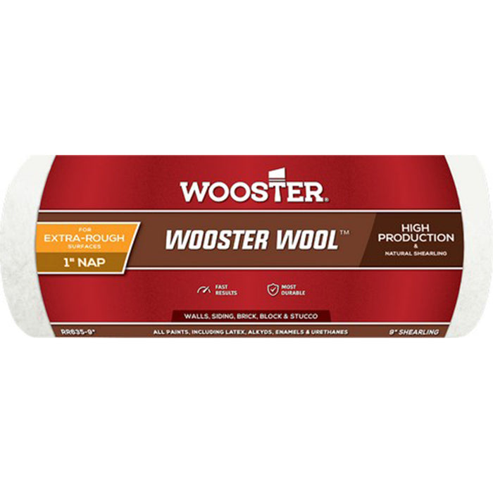 Wooster RR635 9" Wooster Wool 1" Nap Roller Cover