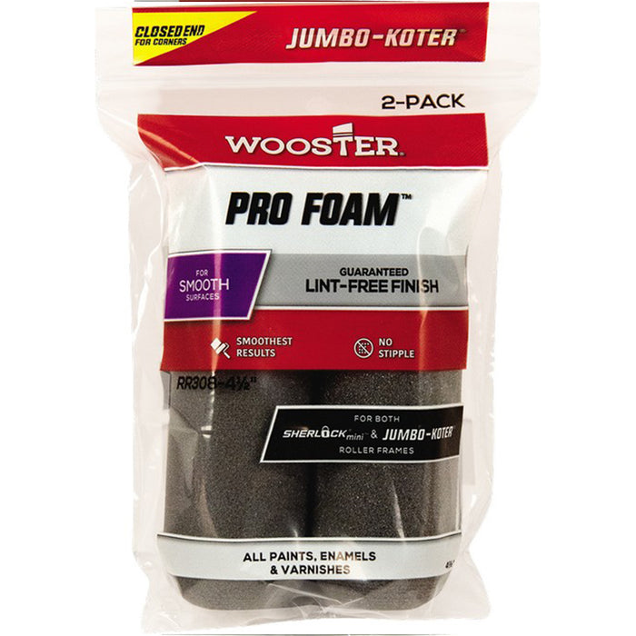 Wooster RR308 Jumbo-Koter Pro Foam Mini Roller Cover (2 PACK)
