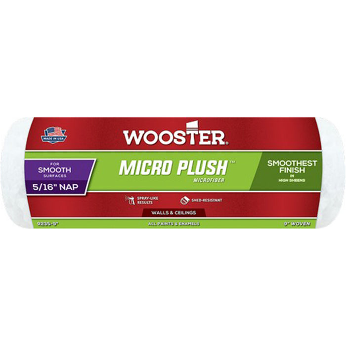 Wooster R235 9" Micro Plush 5/16" Nap Roller Cover