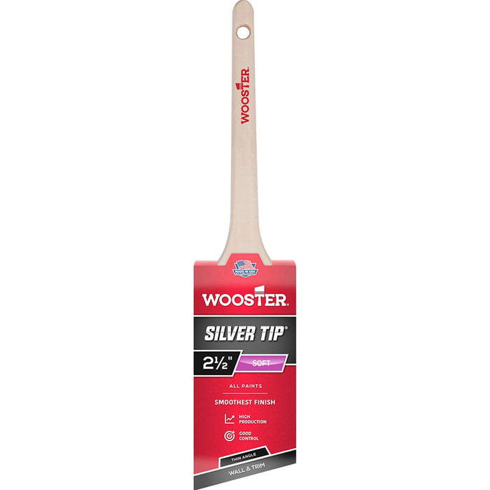 Wooster 5224 2-1/2" Silver Tip Thin Angle Sash Brush