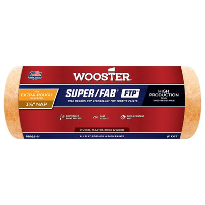 Wooster RR926 9" Super/Fab FTP 1-1/4" Nap Roller Cover