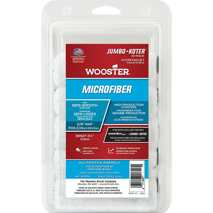 Wooster RR527 4 1/2" Jumbo-Koter Microfiber 10pk