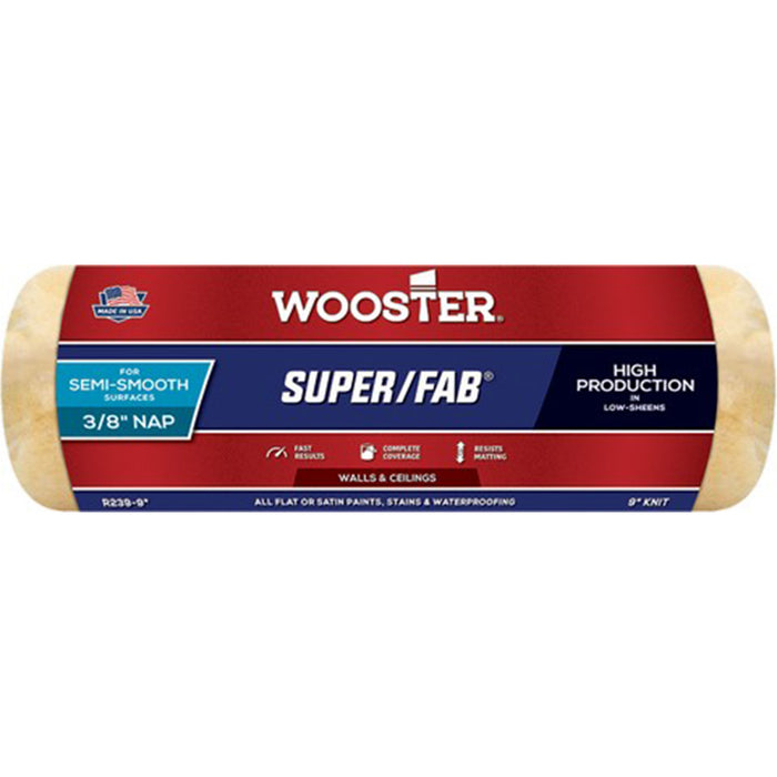 Wooster R239 9" Super/Fab 3/8" Nap Roller Cover