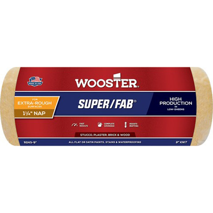 Wooster R243 9" Super/Fab 1-1/4" Nap Roller Cover