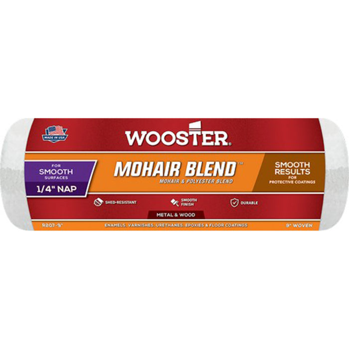 Wooster R207 9" Mohair Blend 1/4" Nap Roller Cover