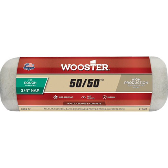 Wooster R296 9" 50/50 3/4" Nap Roller Cover