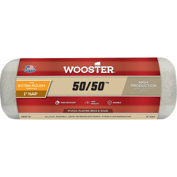 Wooster R297 9" 50/50 1" Nap Roller Cover