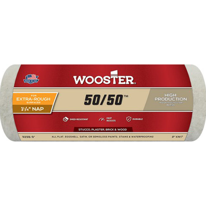 Wooster R298 9" 50/50 1-1/4" Nap Roller Cover