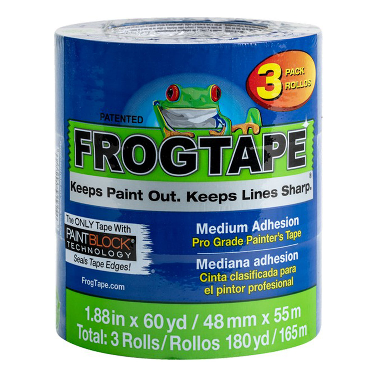 Shurtape Frog Tape 250 Light Blue Masking Tape, 72 mm Width x 55 m Length