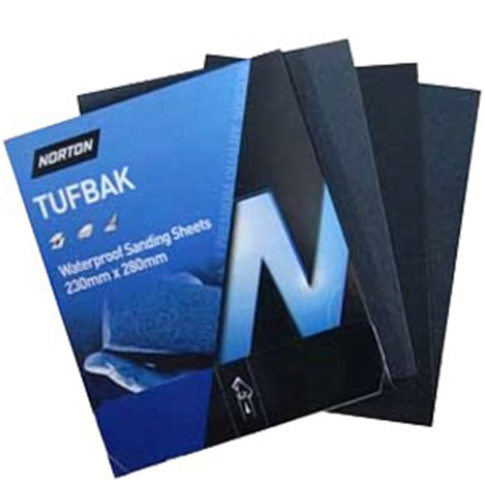 Norton 9" x 11" Tufbak Durite Waterproof Bulk Sandpaper 50Pk