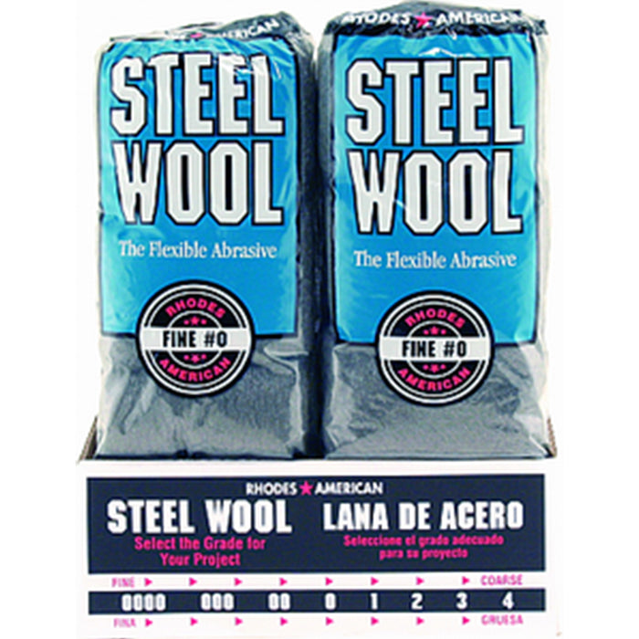Rhodes American Steel Wool 16 Pad Poly Sleeve (6 PACK)