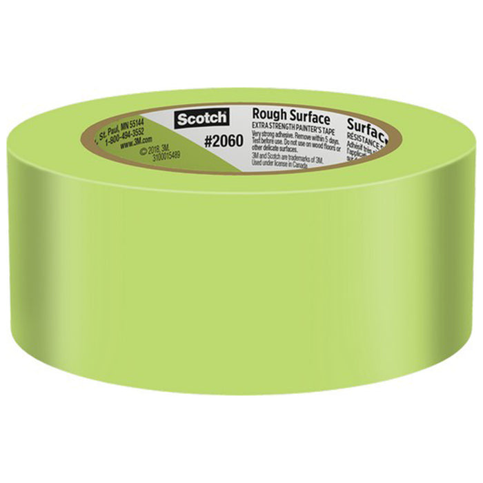 3M 2060-48A-BK 1.88" x 60yd (48mm) Green Scotch Masking Tape for Hard-to-Stick Surfaces (BULK-24 Pack)