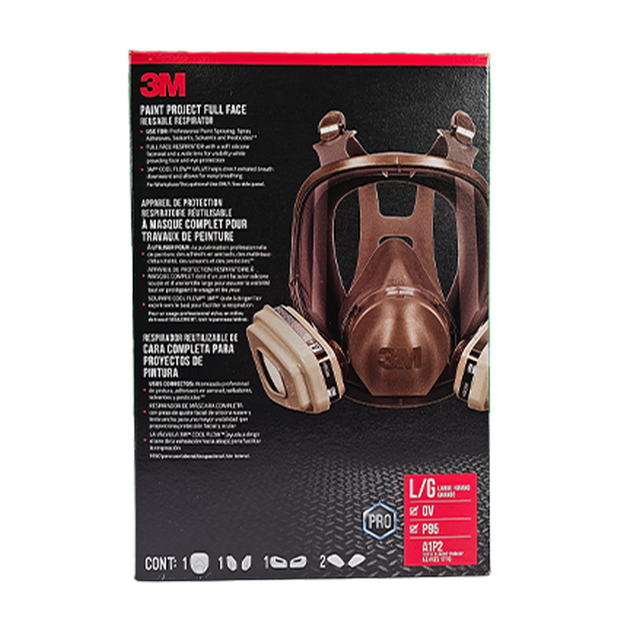 3M 69P71P1-DC OV/P95 Large Full Face Paint Project Respirator
