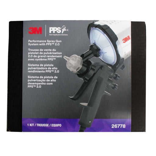 3M™ Performance Spray Gun System with PPS™ 2.0 ,15 Replaceable Gravity HVLP Atomizing Heads 26778 Kit