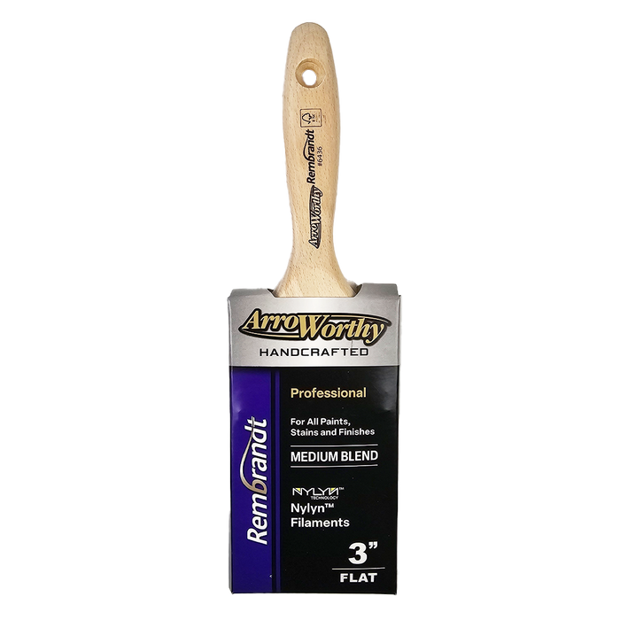 Arroworthy 6436 3" Rembrandt Polyester Blend Flat Sash Brush