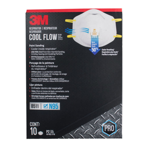 3M 8511HB1-C-PS Cool Flow Valved Respirator (10pk)