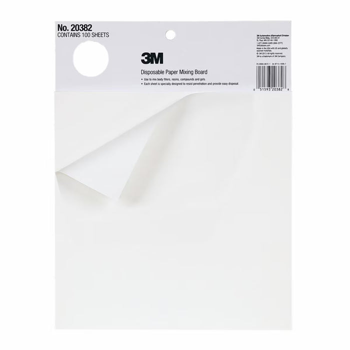 3M 20382 Disposable Paper Mixing Board (100 Sheets)