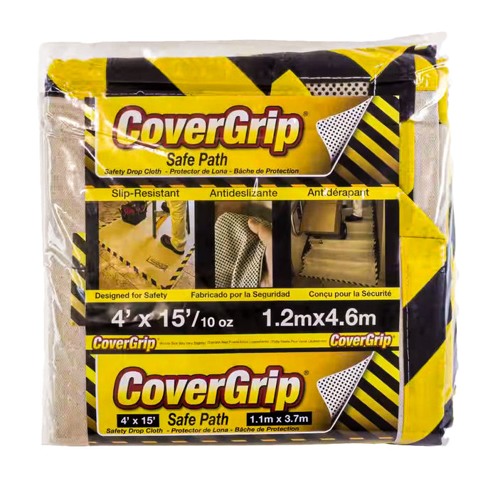 Covergrip 041510 4' x 15' Non-Slip Safety Drop Cloth